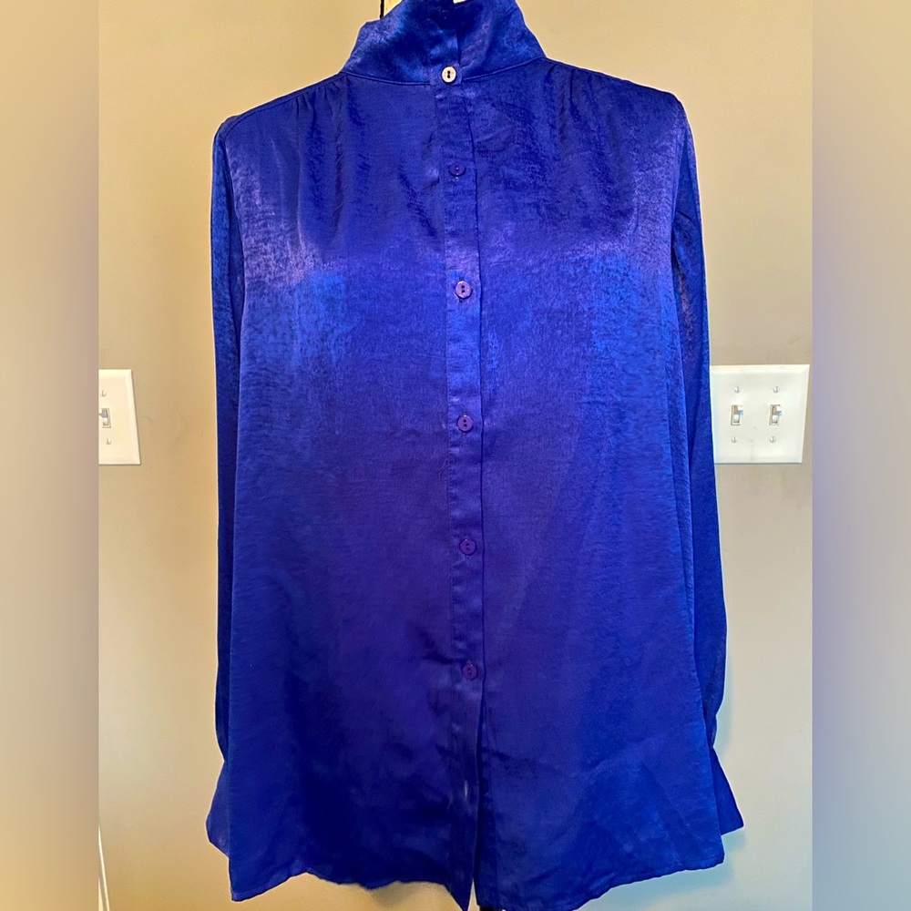 Gorgeous Royal Blue Blouse with Full Sleeves